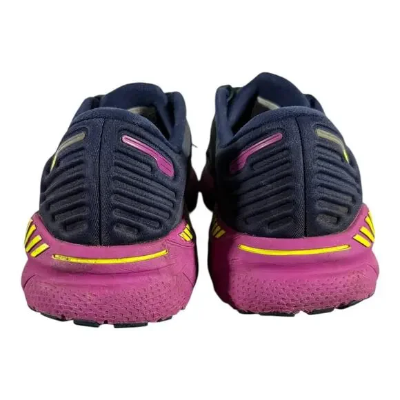 Brooks Adrenaline GTS 22 Women’s 11 Navy Purple Neon Running Shoes Medium B - Picture 6 of 9